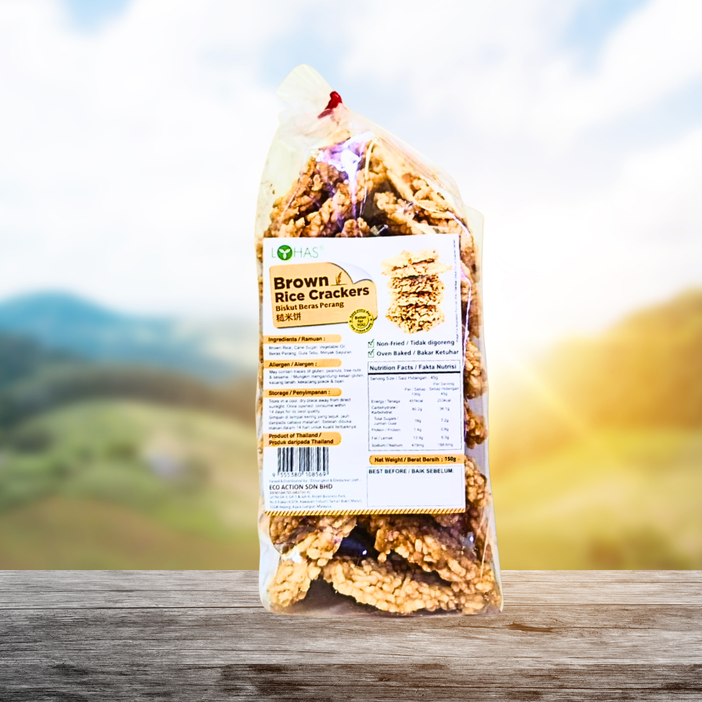 Brown Rice Crackerd EA-BROWN RICE CRACKER,150GM