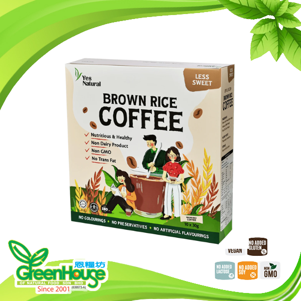 Yes Boss Rice YES NATURAL-B.RICE COFFEE (LESS SUGAR) 10X30G