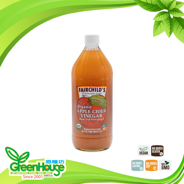 FAIRCHILD'S ORGANIC APPLE CIDER VINEGAR 32OZ