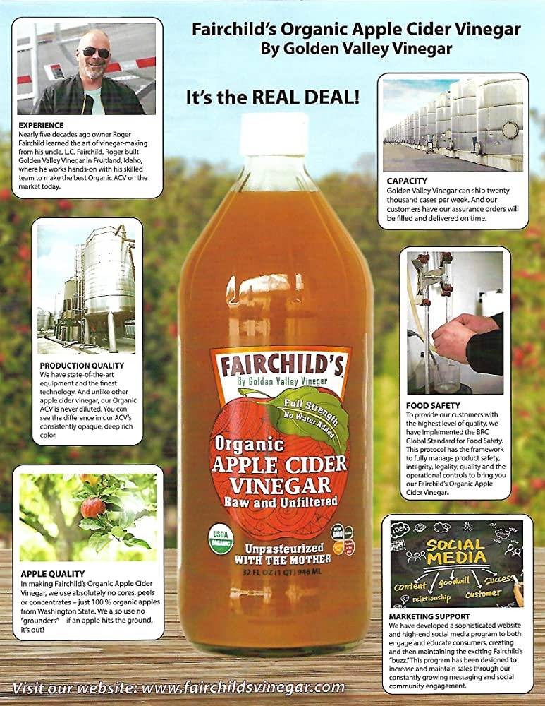FAIRCHILD'S ORGANIC APPLE CIDER VINEGAR 32OZ