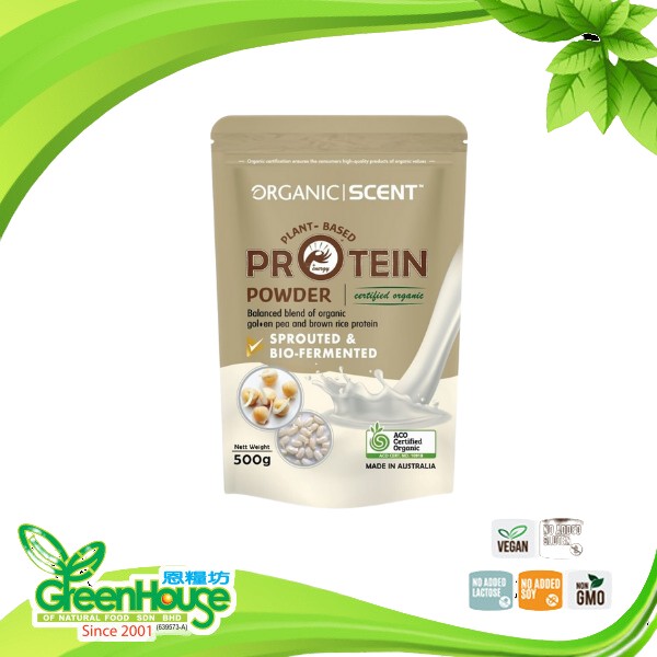 ORGANIC SCENTPLANT BASED PROTEIN POWDER 500GM