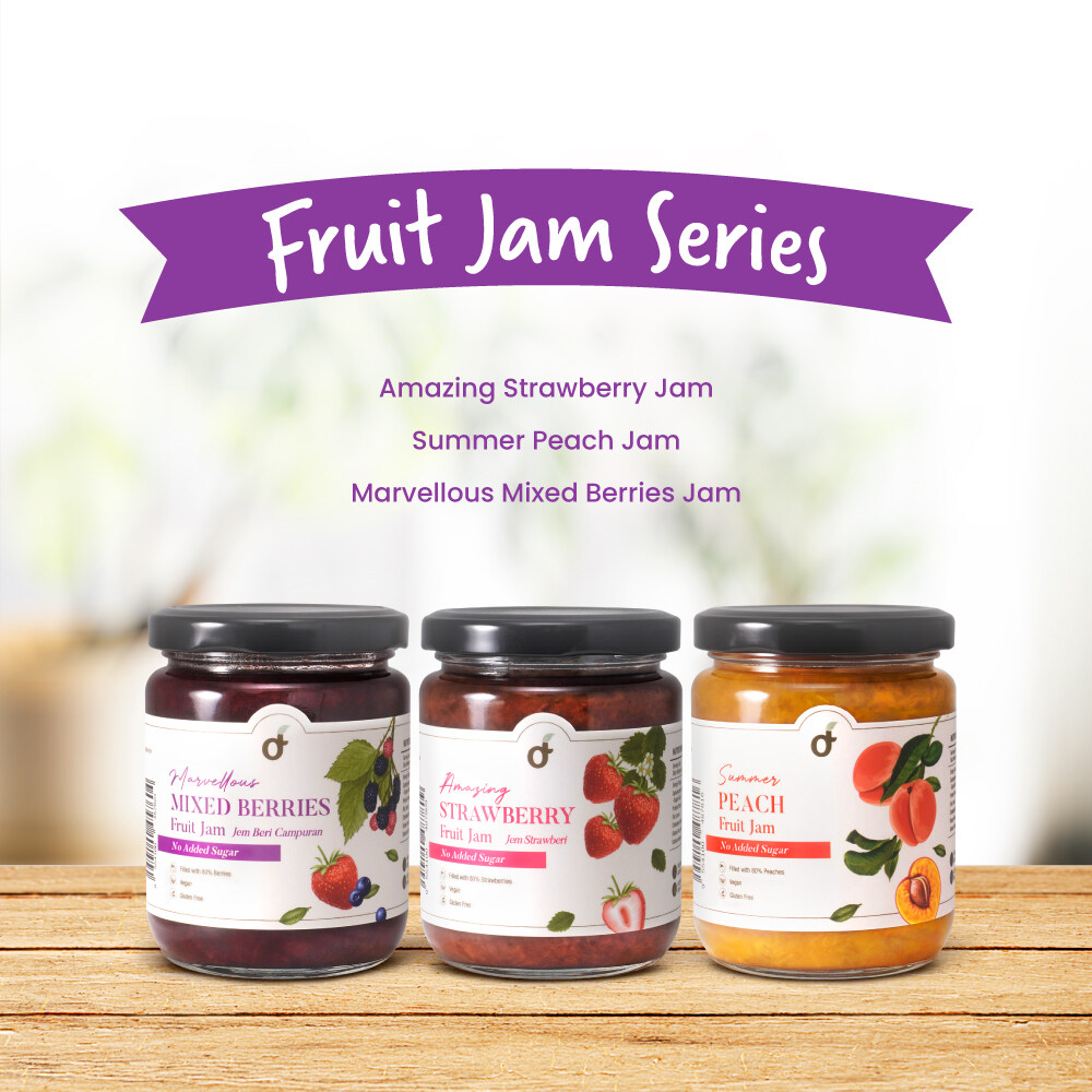 DELI FOOD MARVELLOUS MIXED BERRIES FRUIT JAM 240G