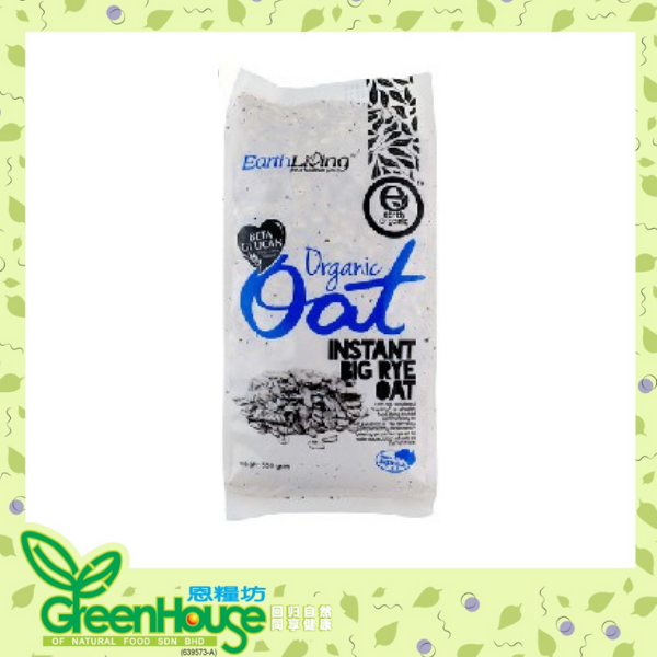 EARTH LIVING ORGANIC INSTANT RYE OATS 500GM