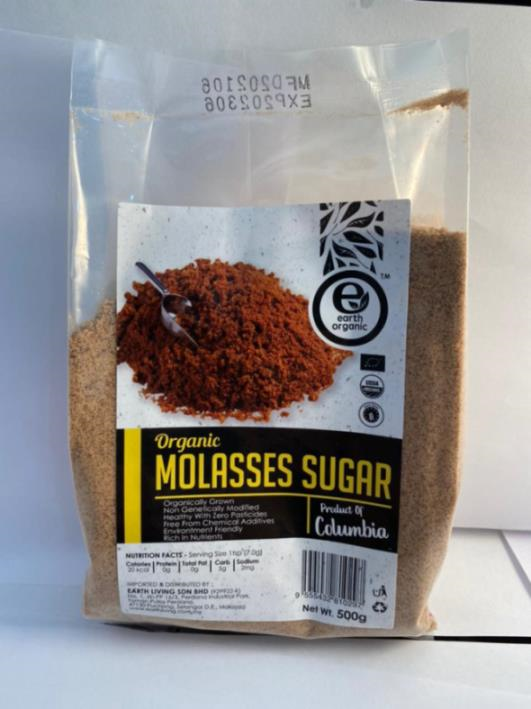 EARTH LIVING ORG MOLASSES SUGAR 500GM